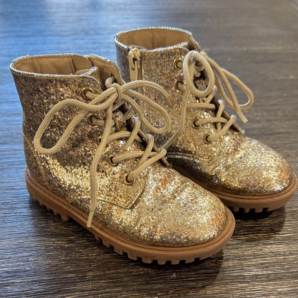 Cat & Jack Shimmering Gold Kids Boots
